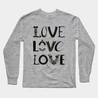 Love. Freehand drawing Long Sleeve T-Shirt